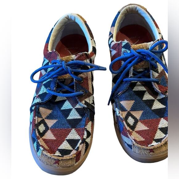 Twisted X Aztec Print Lace-Up Shoes in a Womens 6M Antibacterial Sole Washable - Picture 1 of 8